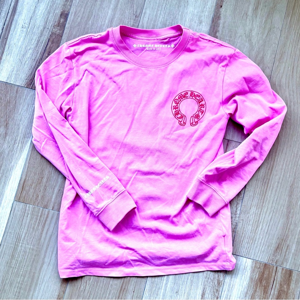 Chrome Hearts Vibrant Pink Long Sleeve Tee